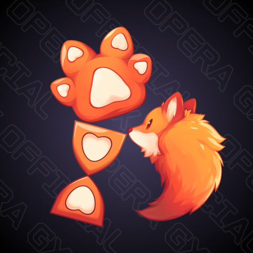 Cute Fox Head Paw icon